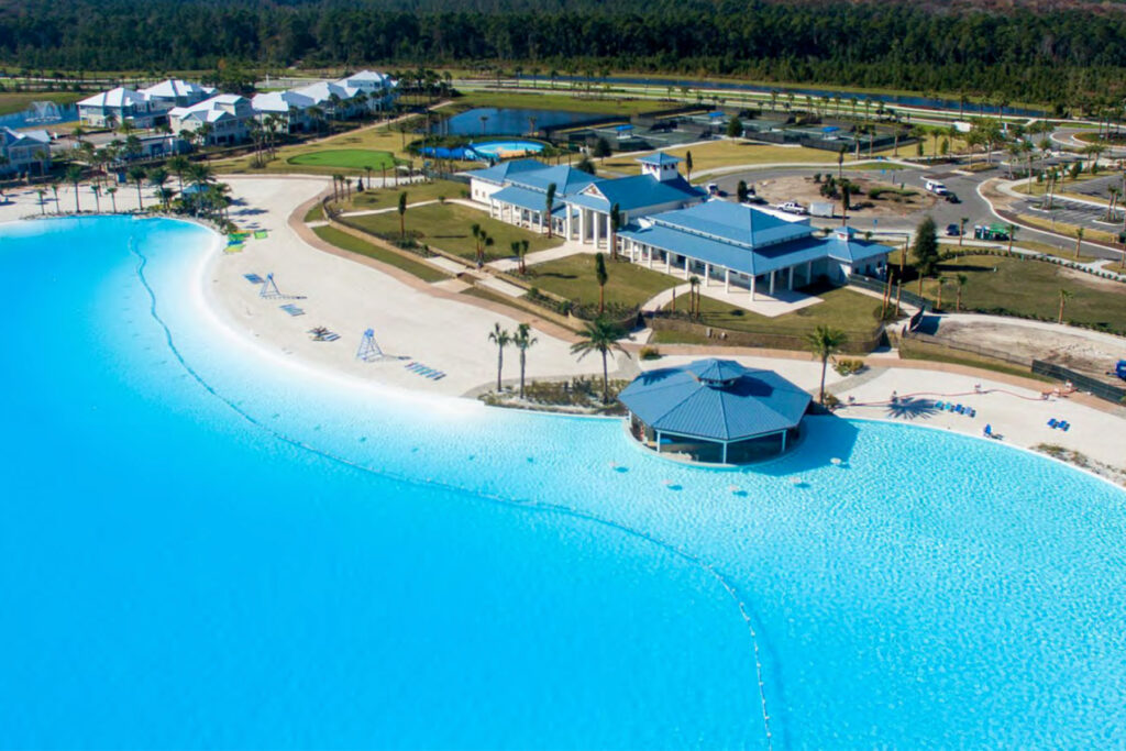 Beachwalks crystal blue lagoon in St. Johns County, Florida.