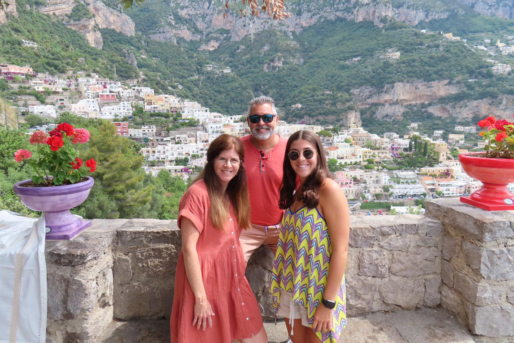 Family in Italy on vacation.