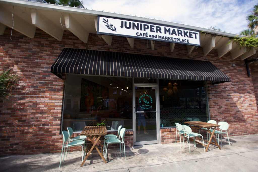 Exterior of a St. Augustine cafe.