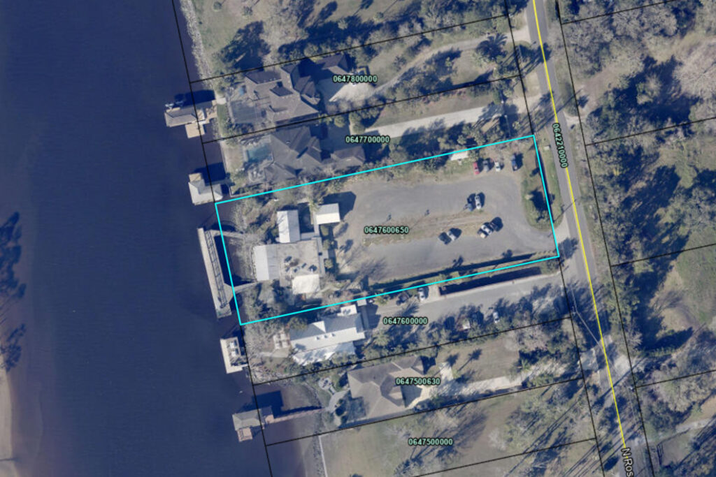 An aerial view of a Ponte Vedra Beach property next on the Intracoastal Waterway.