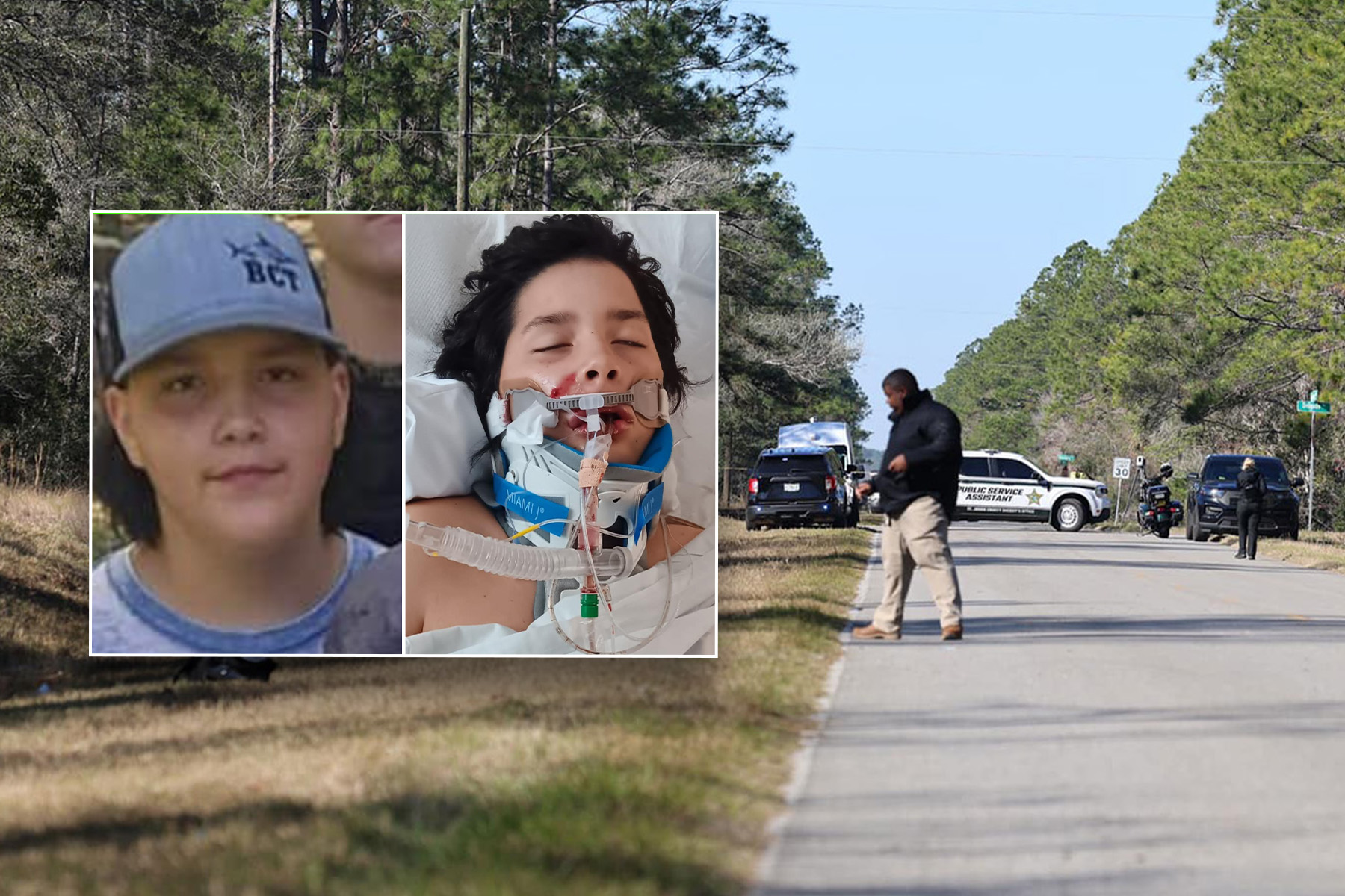 Picture of aboy injured in crash