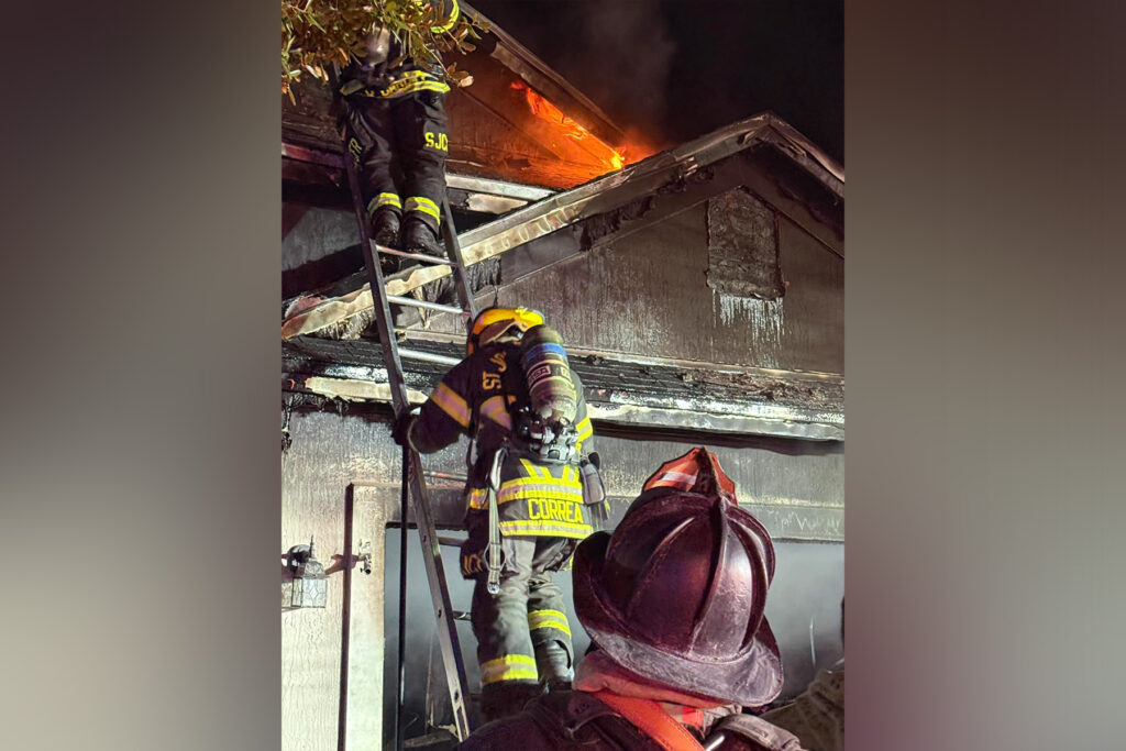 Picture of burning home