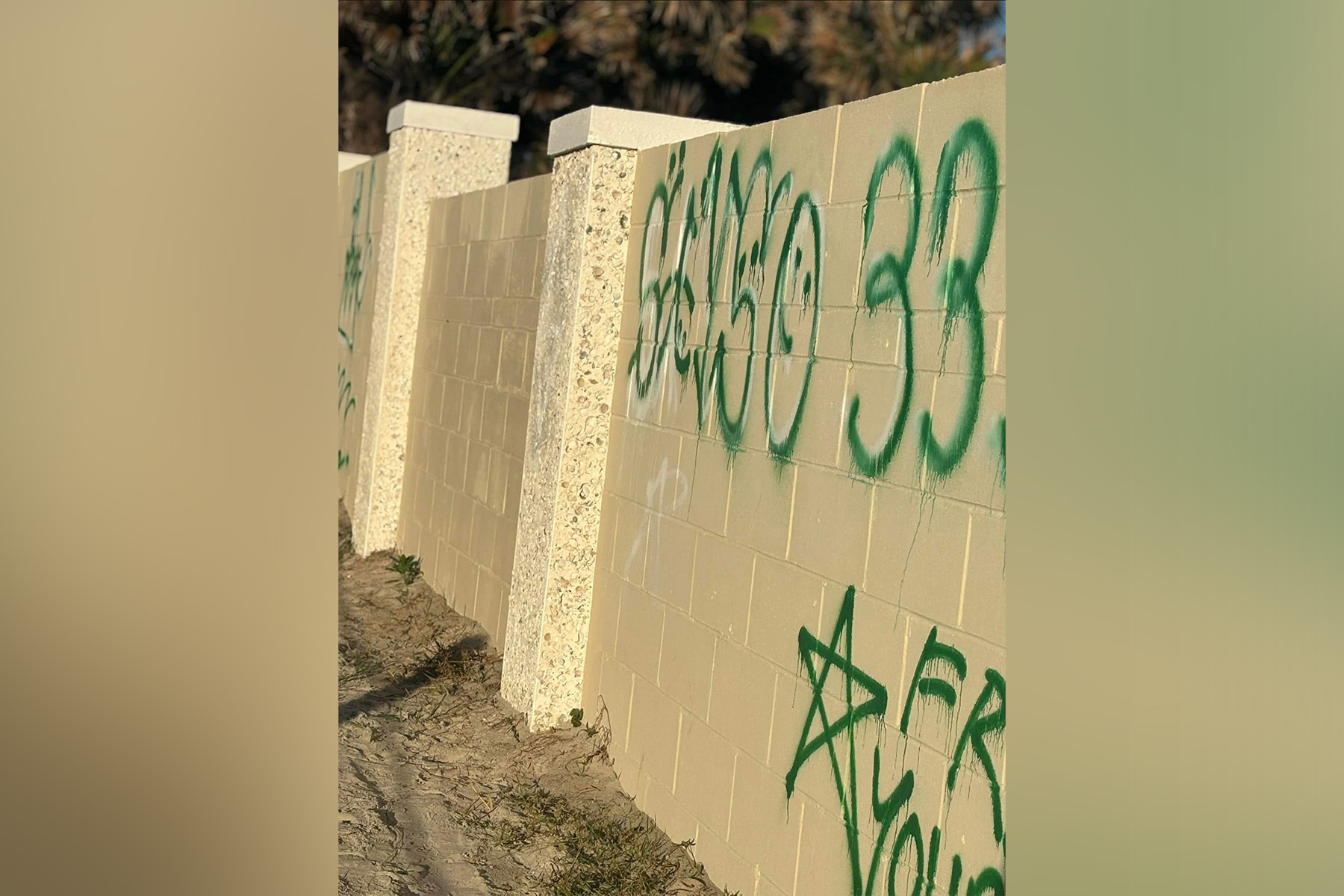 Graffiti on a wall.