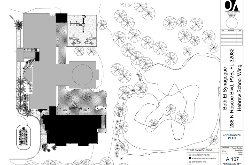 Rendering of a new synagogue building in Florida
