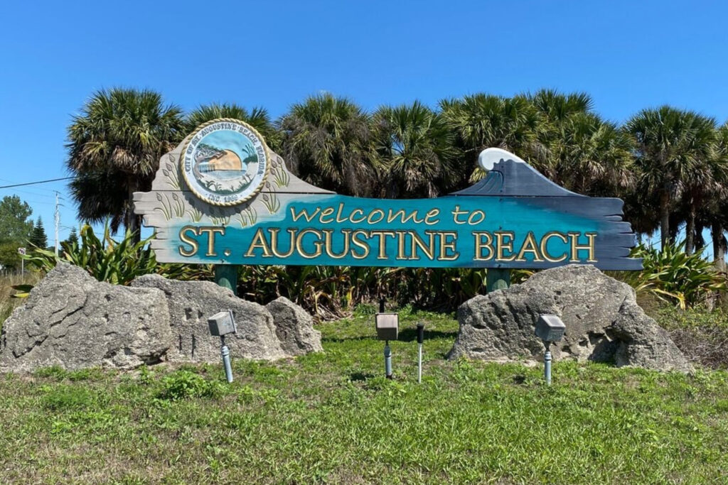 Picture of St. Augustine Beach sign.