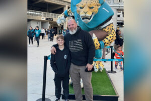 Picture of a boy and his father