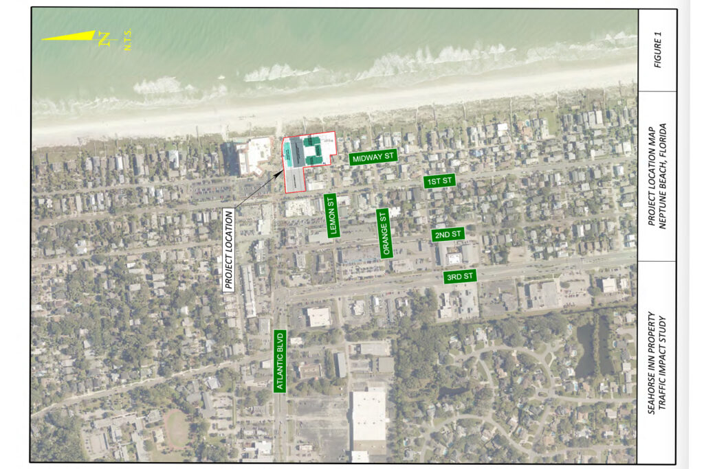 An overhead map highlighting the streets that will be impacted by the construction.