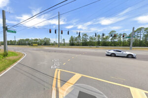 Picture of an intersection where crash occurred.