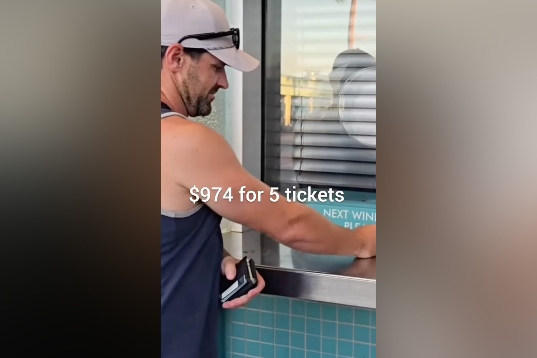 Dad buying disney tickets