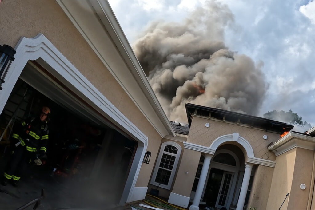 house on fire