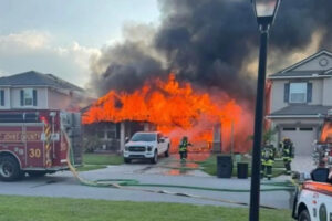 home on fire