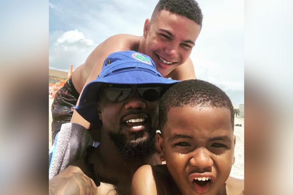 Man and two sons