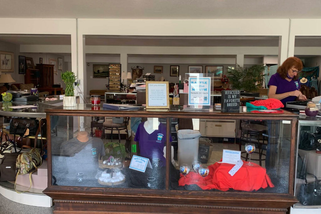 Inside thrift store