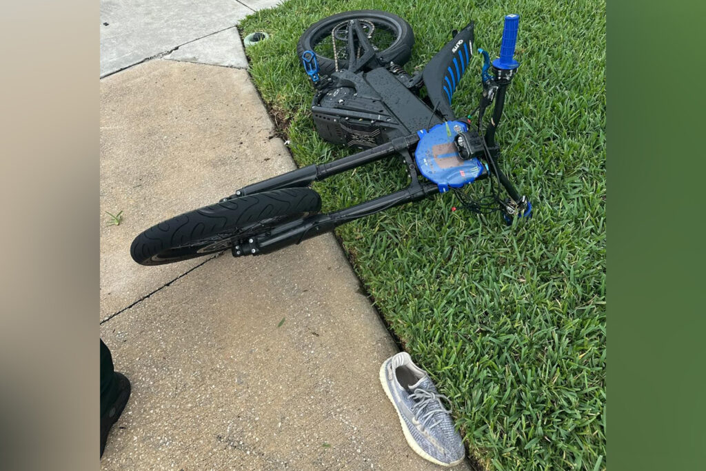 bike crash scene