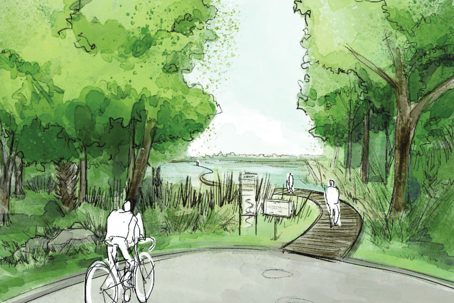 Rendering of a streetscape