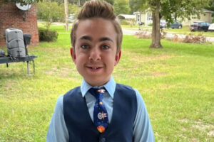Young boy in a tie