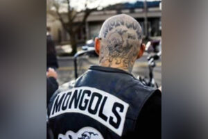 Tattooed biker