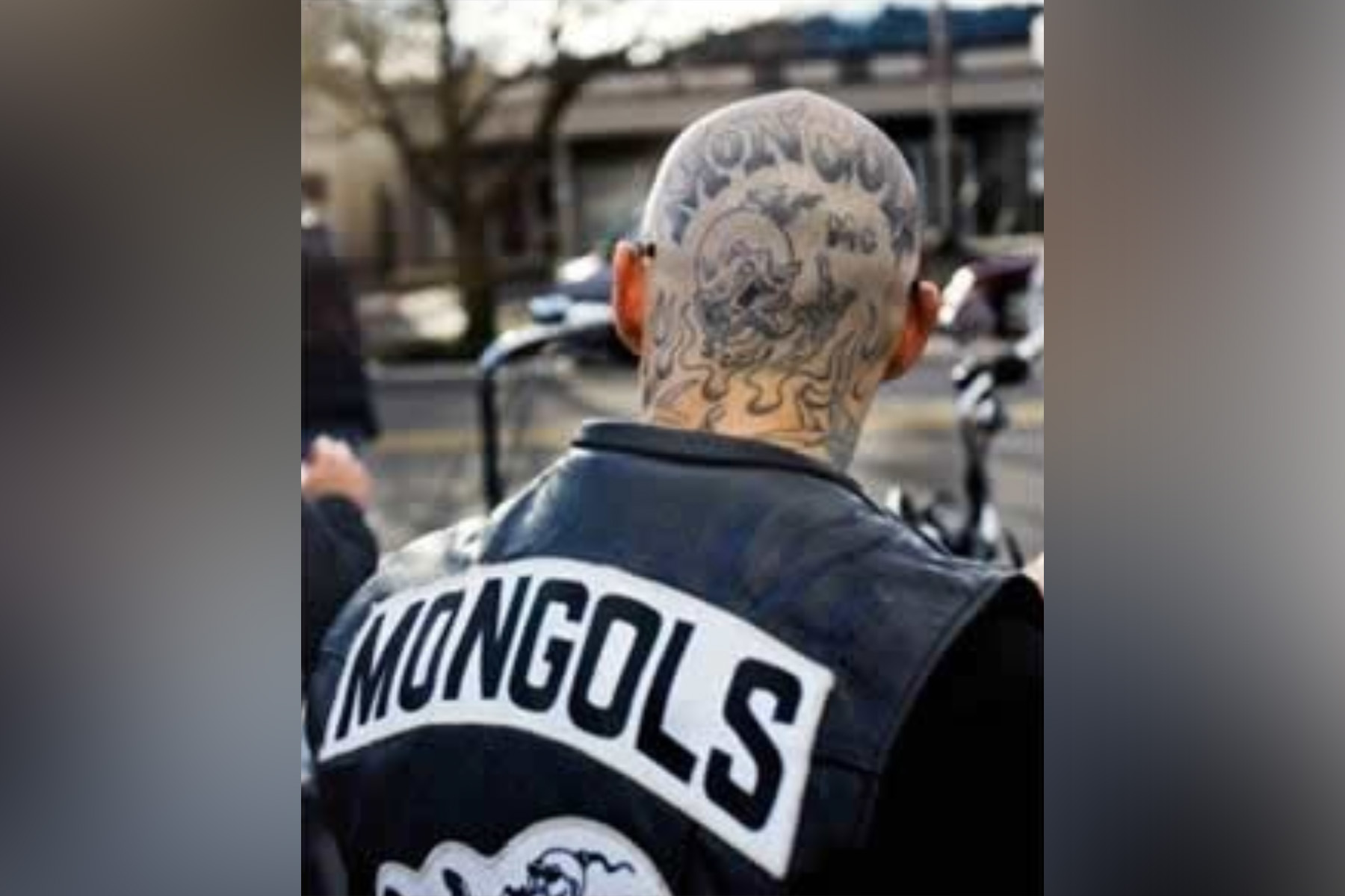 Tattooed biker