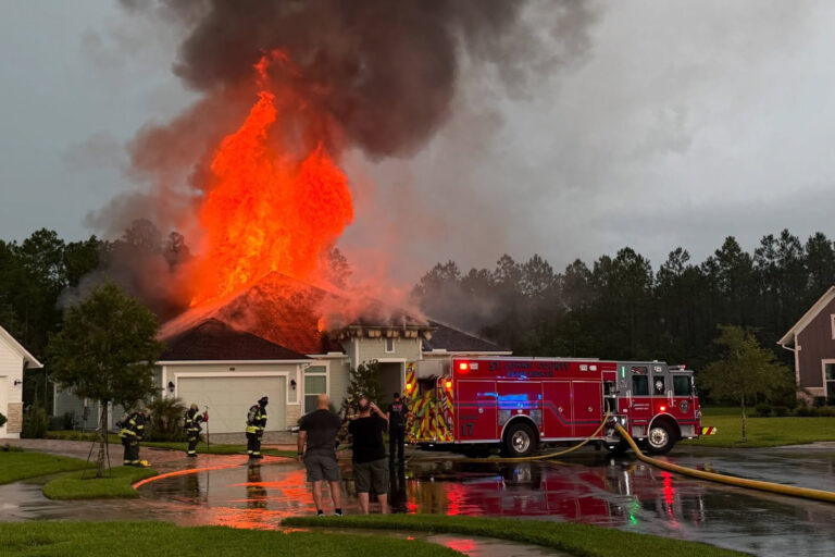 Home on fire