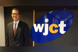 Radio executive in a suit
