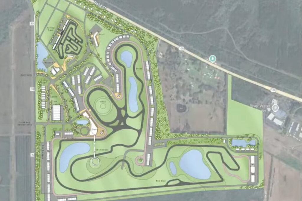 map of racing facility